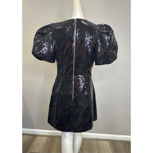 NWOT Rebecca Vallance X Nicky Hilton Lena Bow Mini Dress in Black Size 6 $790 - Picture 9 of 12
